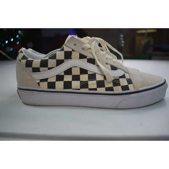 Vans Old Skool White Checkered Sneakers Womens Size 7.5 - Picture 7 of 11